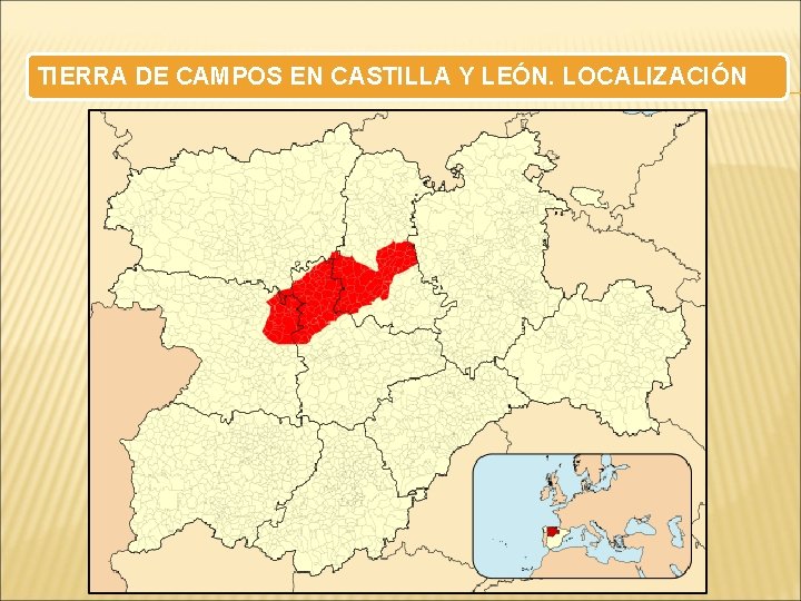 TIERRA DE CAMPOS EN CASTILLA Y LEÓN. LOCALIZACIÓN 