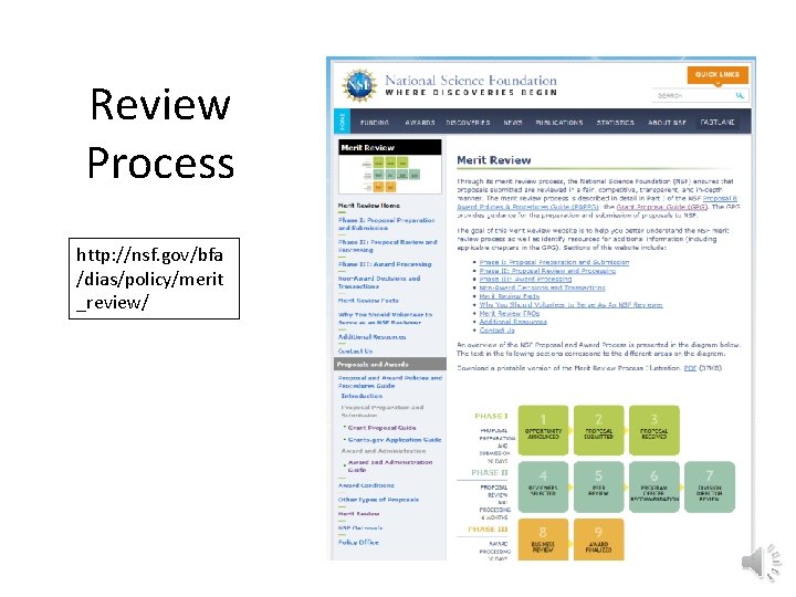 Review Process http: //nsf. gov/bfa /dias/policy/merit _review/ 