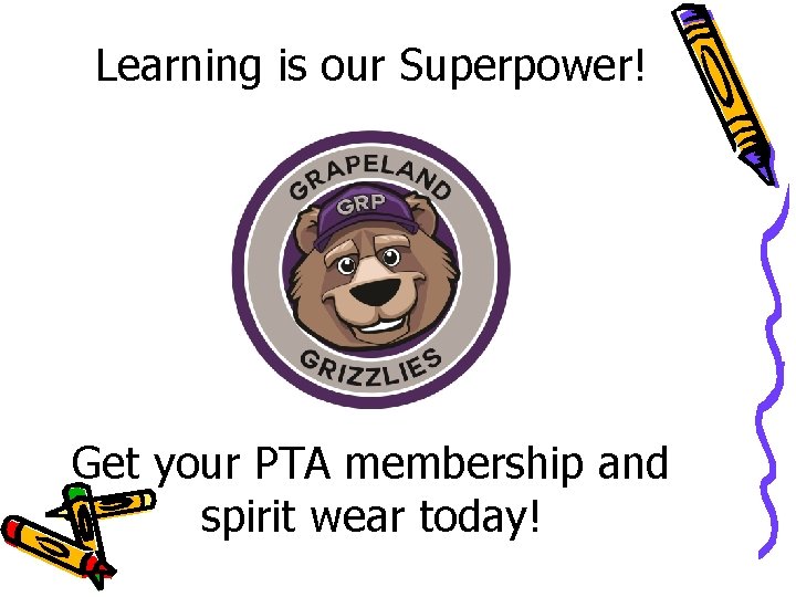 Learning is our Superpower! Get your PTA membership and spirit wear today! Learning is our Superpower! Get your PTA membership and spirit wear today!