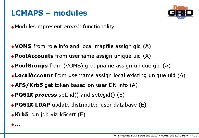 Voms And Lcmaps On Global Permissions And Local