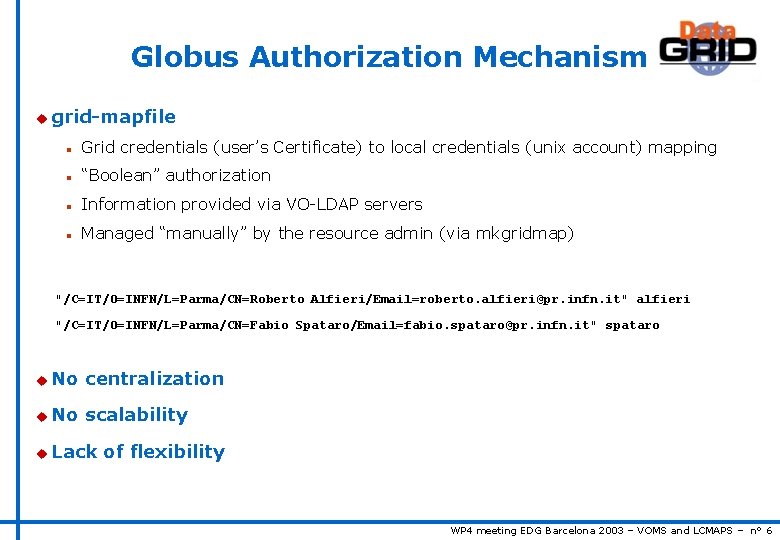 Voms And Lcmaps On Global Permissions And Local