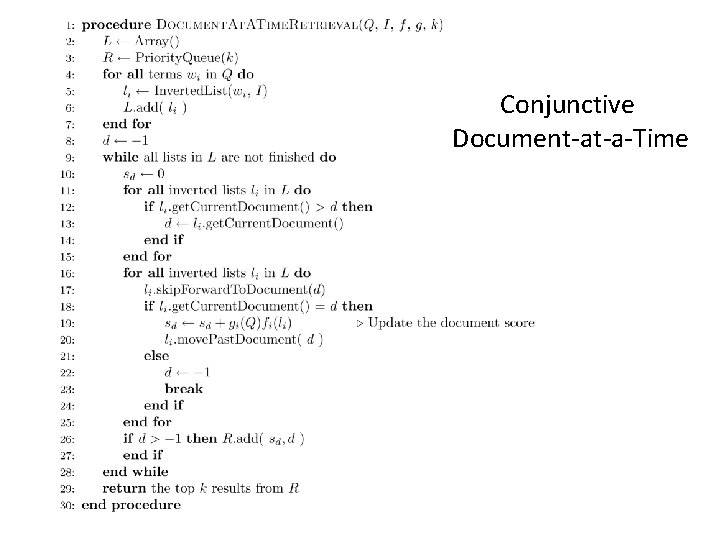 Conjunctive Document-at-a-Time 