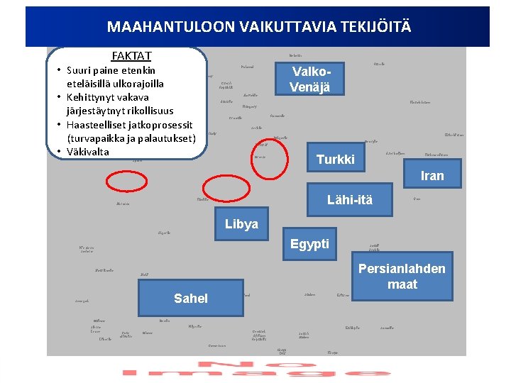 MAAHANTULOON VAIKUTTAVIA TEKIJÖITÄ Sweden Latvia Lithuania FAKTAT Ireland Belarus United Kingdom • Suuri paine