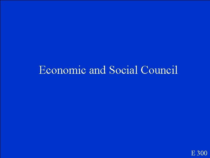 Economic and Social Council E 300 