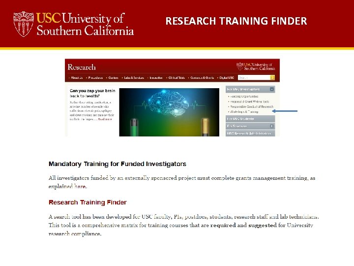  RESEARCH TRAINING FINDER 