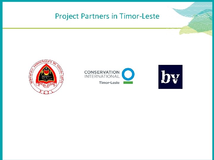 Project Partners in Timor-Leste 
