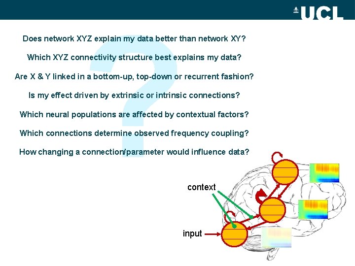 ? Does network XYZ explain my data better than network XY? Which XYZ connectivity