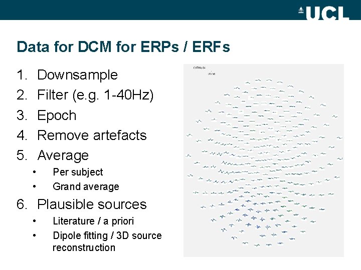 Data for DCM for ERPs / ERFs 1. 2. 3. 4. 5. Downsample Filter