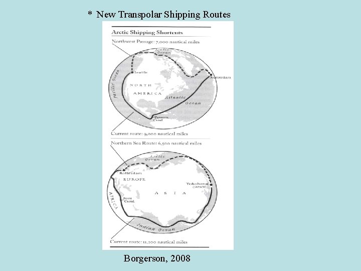 * New Transpolar Shipping Routes Borgerson, 2008 