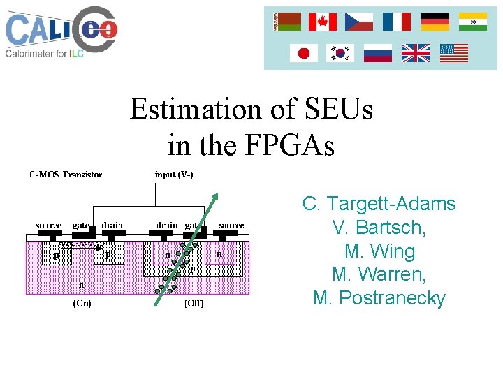 Estimation of SEUs in the FPGAs C. Targett-Adams V. Bartsch, M. Wing M. Warren,