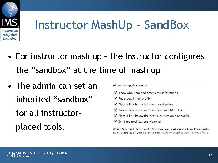 Instructor Mash. Up – Sand. Box • For instructor mash up – the Instructor