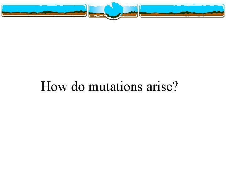 How do mutations arise? 