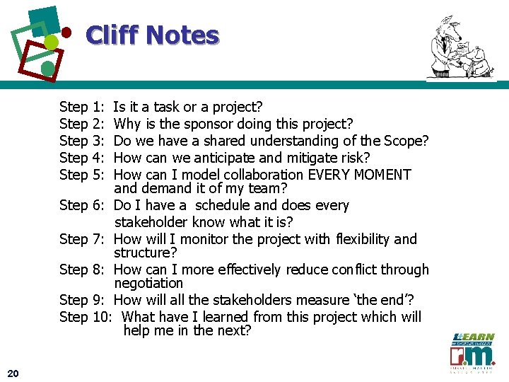 Cliff Notes Step Step Step 20 1: 2: 3: 4: 5: Is it a