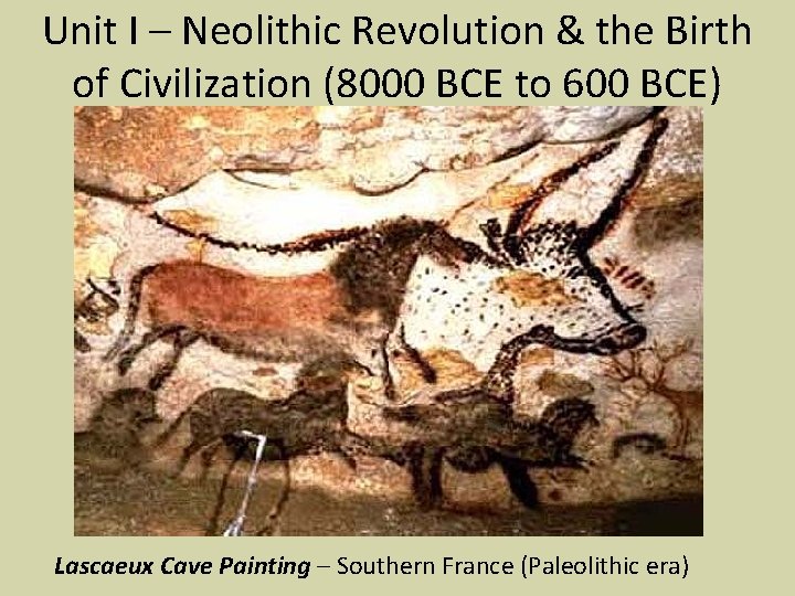 Unit I – Neolithic Revolution & the Birth of Civilization (8000 BCE to 600