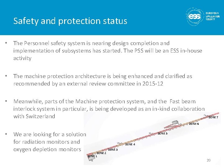 Safety and protection status • The Personnel safety system is nearing design completion and