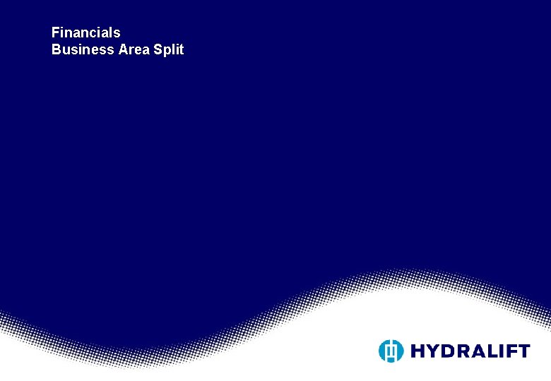 Financials Business Area Split Financials Business Area Split