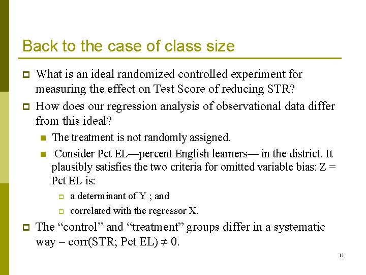 Back to the case of class size p p What is an ideal randomized