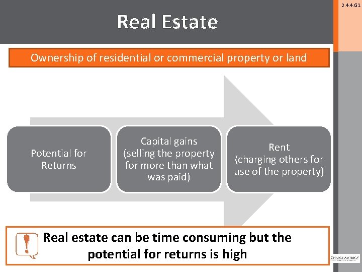 2. 4. 4. G 1 Real Estate Ownership of residential or commercial property or