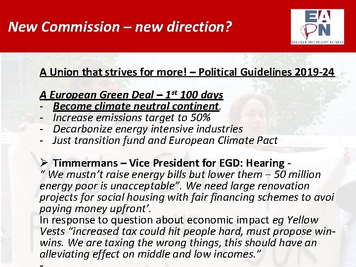 New Commission – new direction? A Union that strives for more! – Political Guidelines