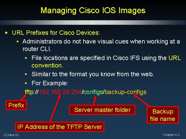 Managing Cisco IOS Images • URL Prefixes for Cisco Devices: • Administrators do not Managing Cisco IOS Images • URL Prefixes for Cisco Devices: • Administrators do not