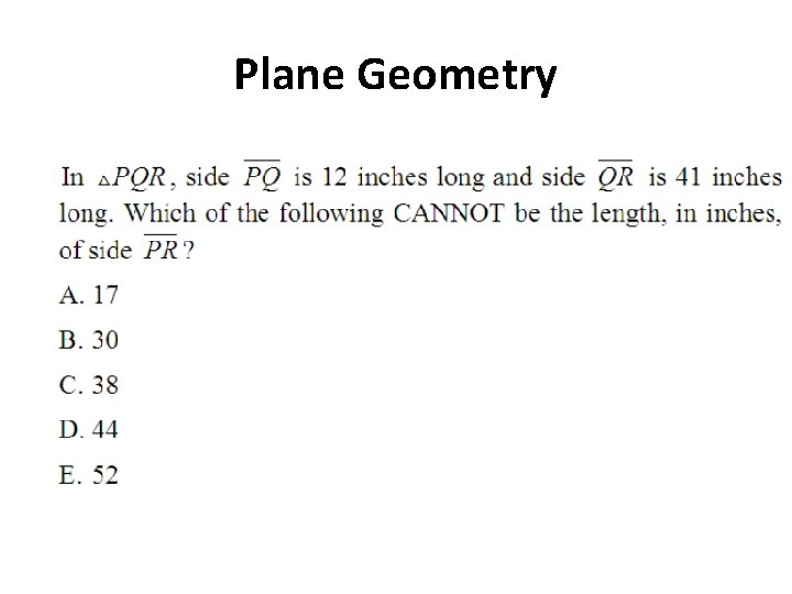 Plane Geometry 