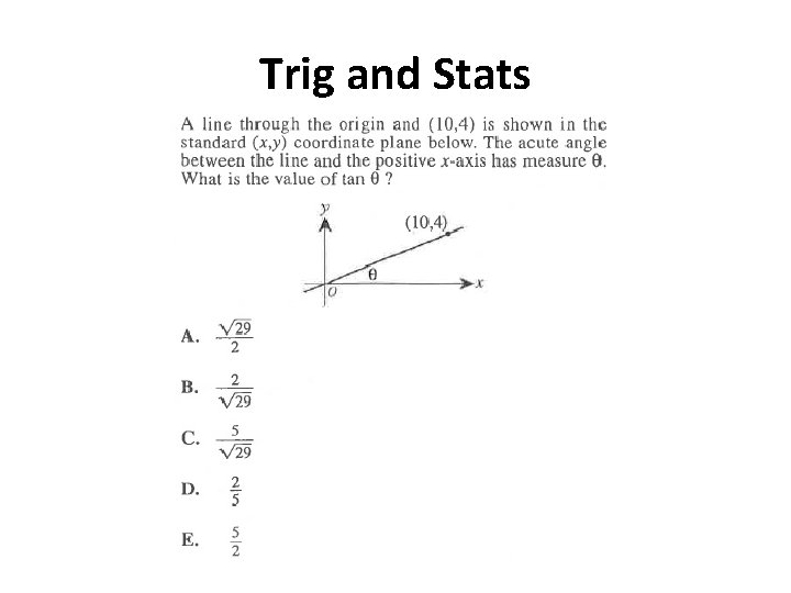 Trig and Stats 