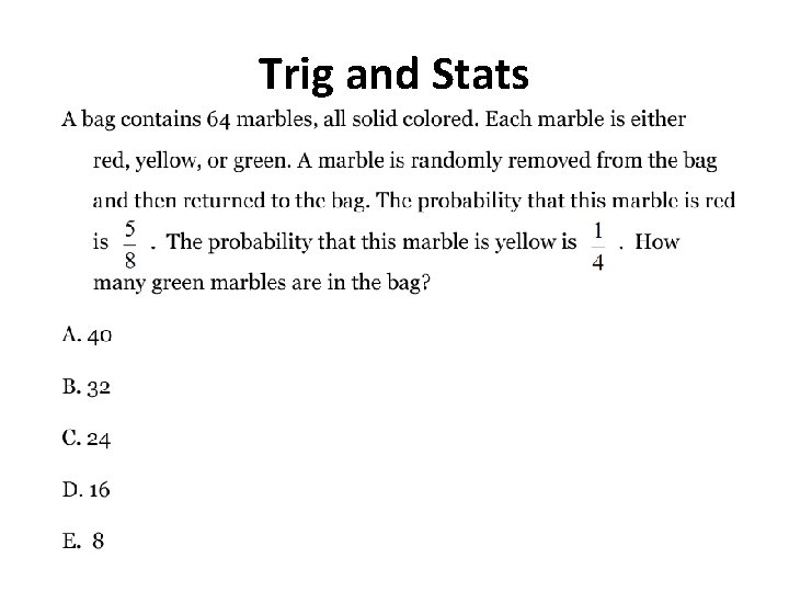Trig and Stats 