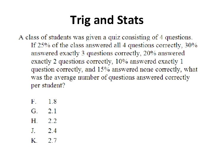 Trig and Stats 