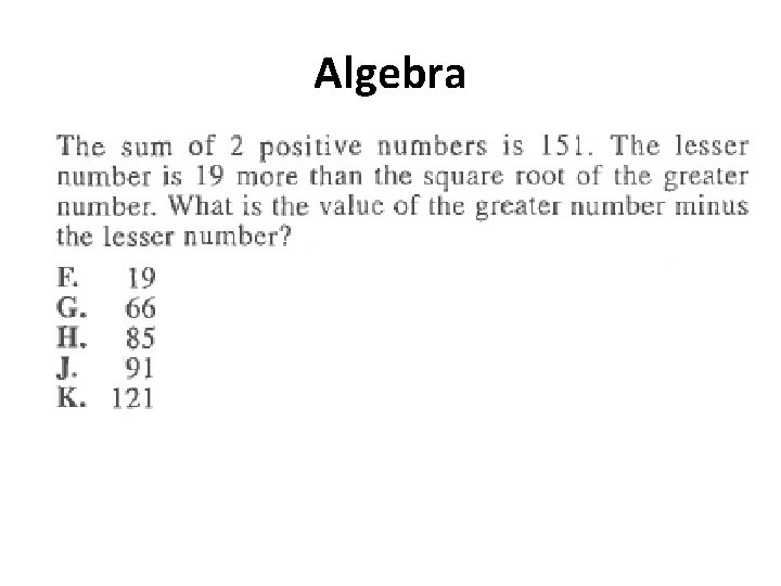 Algebra 