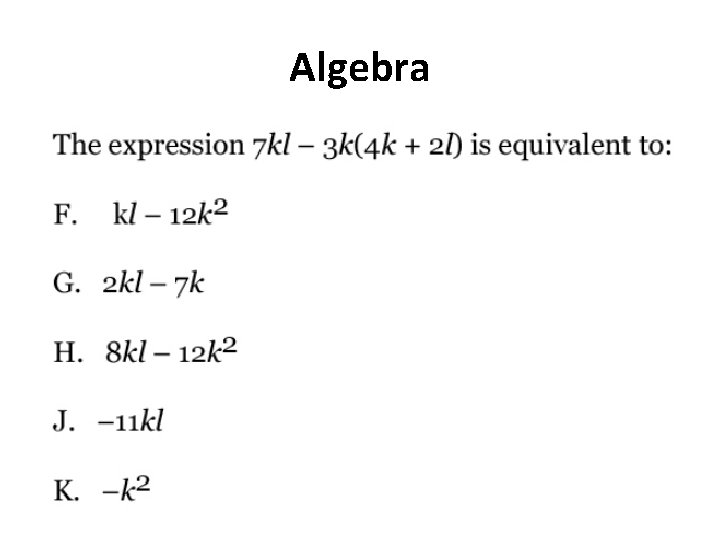 Algebra 