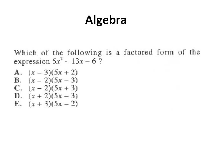 Algebra 