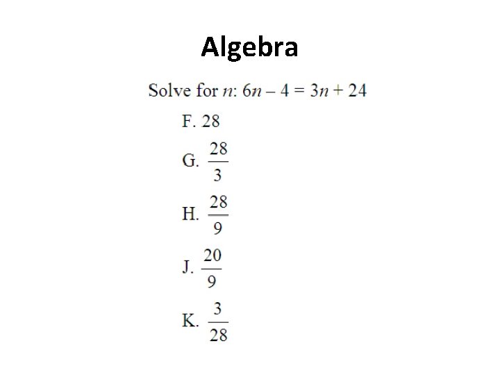 Algebra 