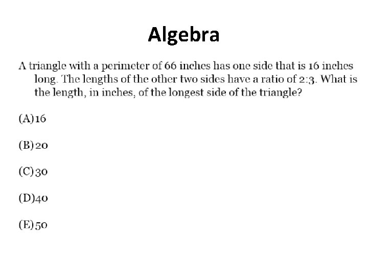Algebra 