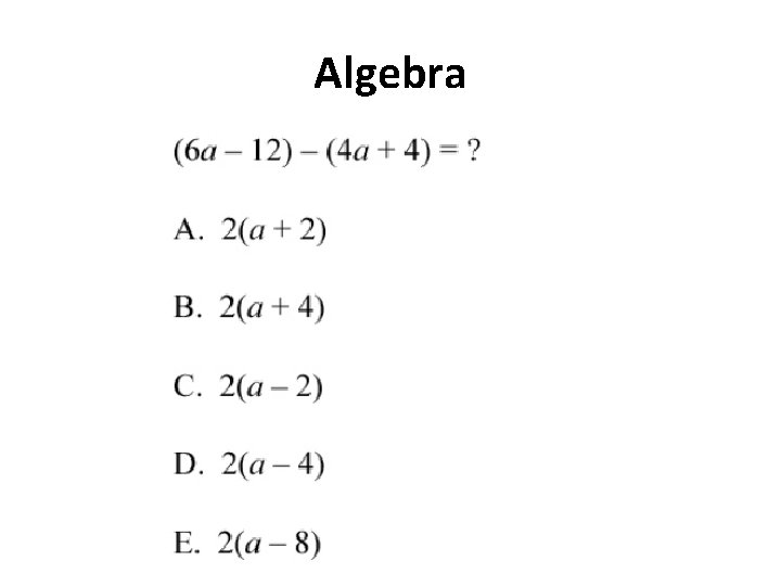 Algebra 