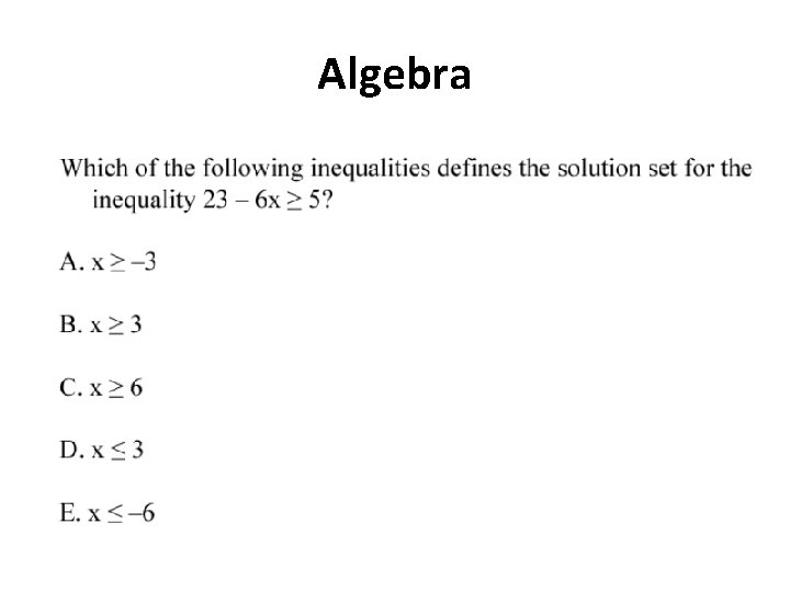 Algebra 