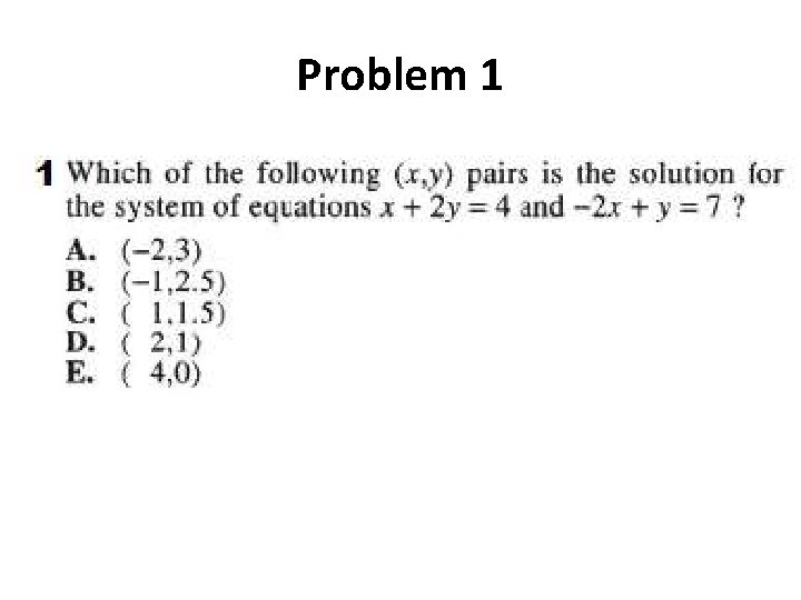 Problem 1 