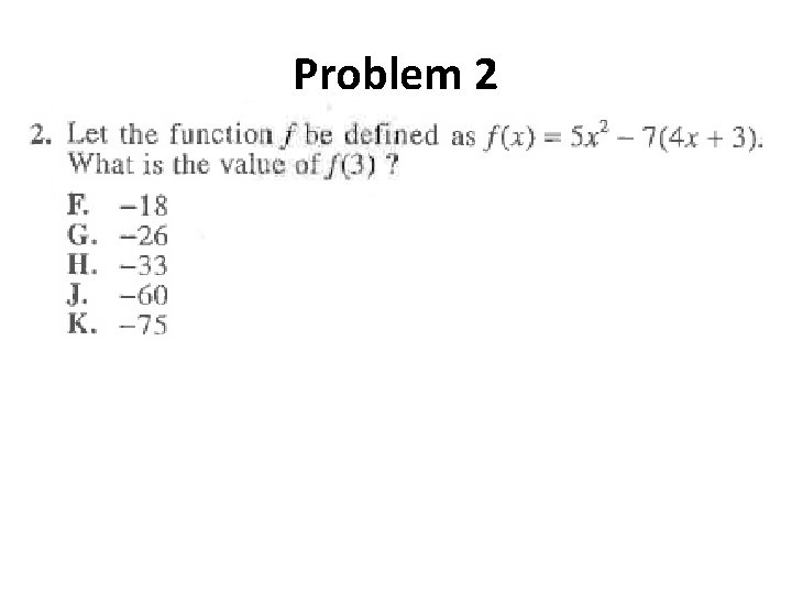 Problem 2 