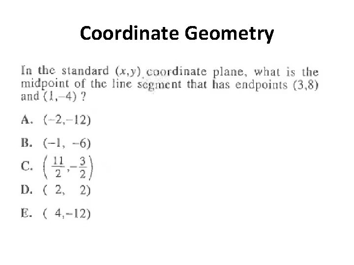 Coordinate Geometry 