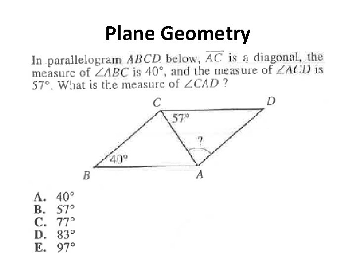 Plane Geometry 