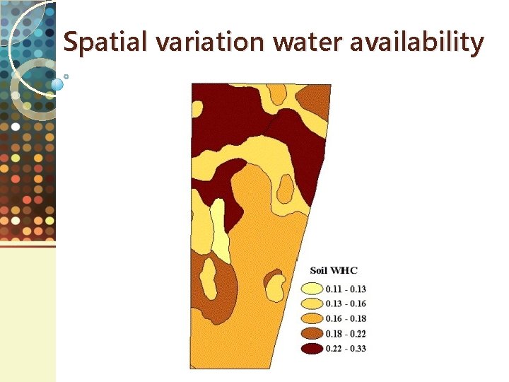 Spatial variation water availability 