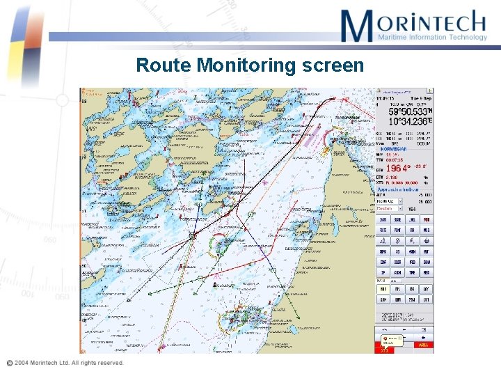 Route Monitoring screen 