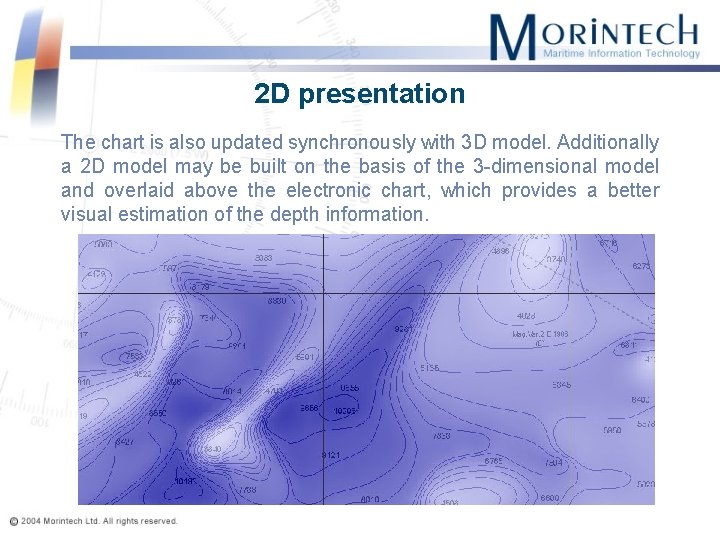 2 D presentation The chart is also updated synchronously with 3 D model. Additionally