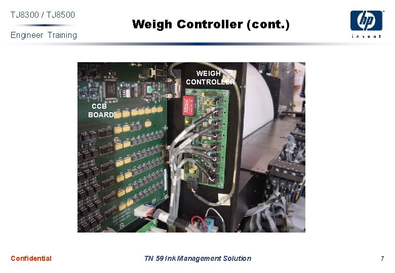 TJ 8300 / TJ 8500 Weigh Controller (cont. ) Engineer Training WEIGH CONTROLLER CCB