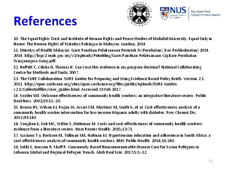 References 10. The Equal Rights Trust and Institute of Human Rights and Peace Studies