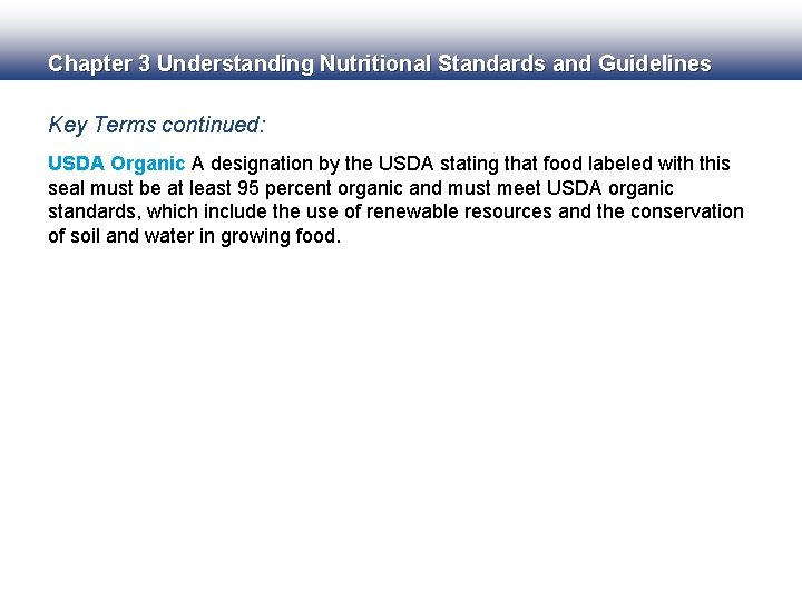 Chapter 3 Understanding Nutritional Standards And Guidelines Nutrition