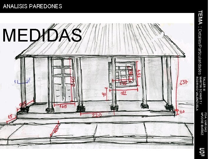 ANALISIS PAREDONES TEMA : Detalles/Particularidades MEDIDAS FDA. VARGAS TALLER III M°JOSE IBAÑEZ MARTIN SCHMIDT