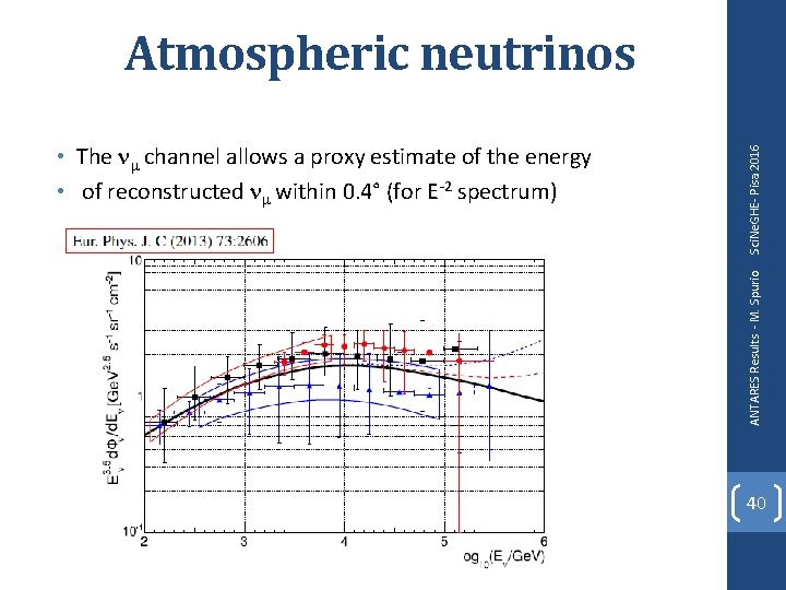 ANTARES Results - M. Spurio • The nm channel allows a proxy estimate of ANTARES Results - M. Spurio • The nm channel allows a proxy estimate of