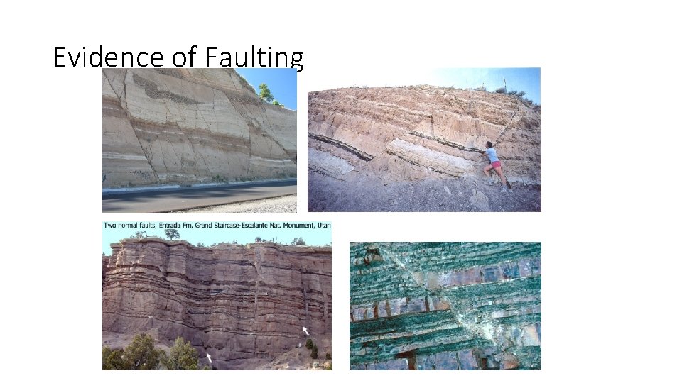 Evidence of Faulting Evidence of Faulting