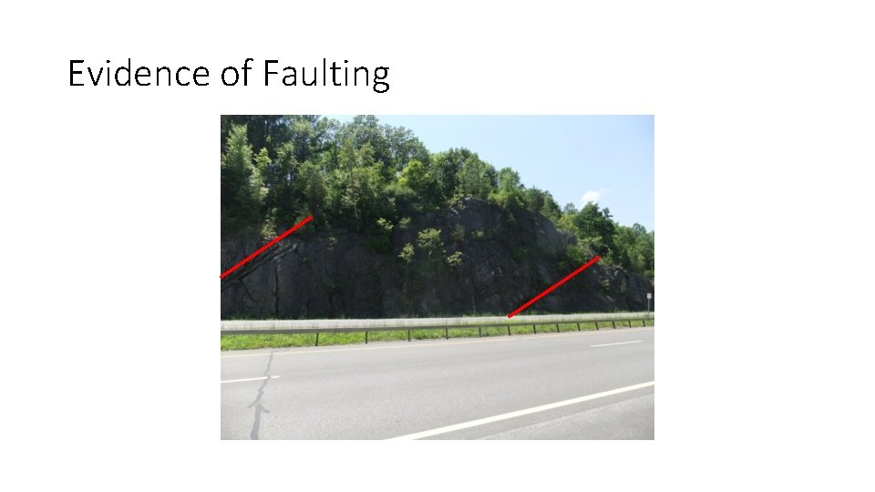 Evidence of Faulting Evidence of Faulting