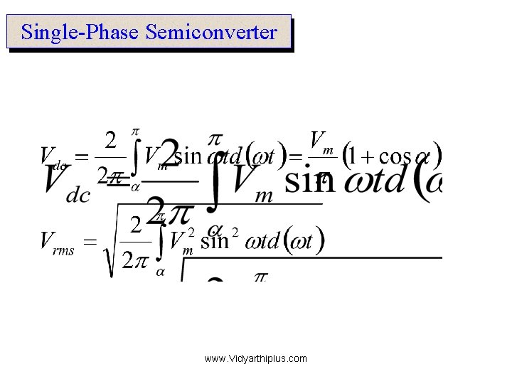 Single-Phase Semiconverter www. Vidyarthiplus. com 